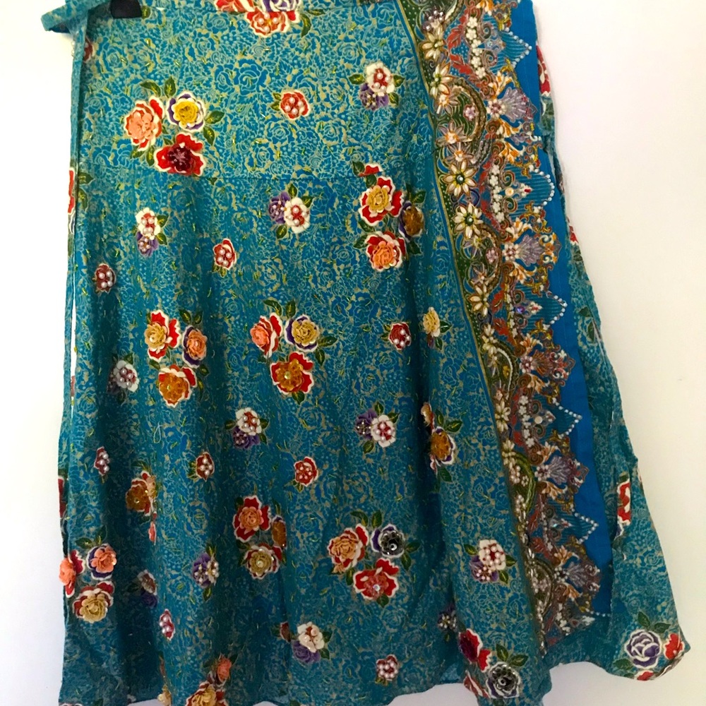 Beautiful sequined wrap skirt.